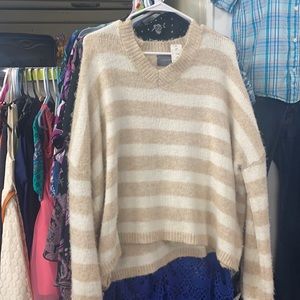 Cream & White Oversized Sweater